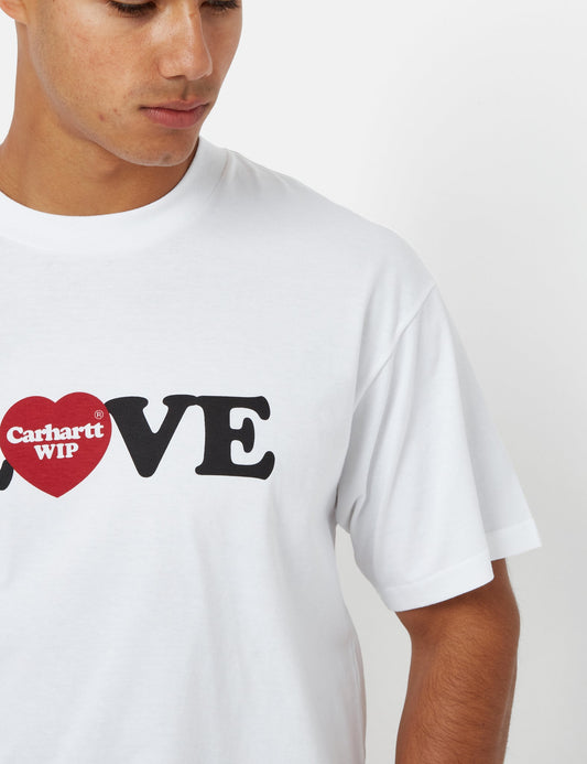 T-shirt Love (biologique) - Blanc