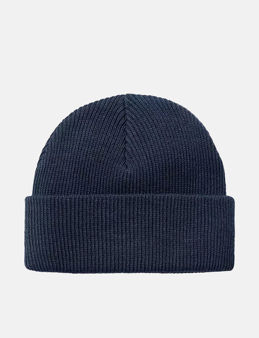 Bonnet en tricot motif cœur - Bleu