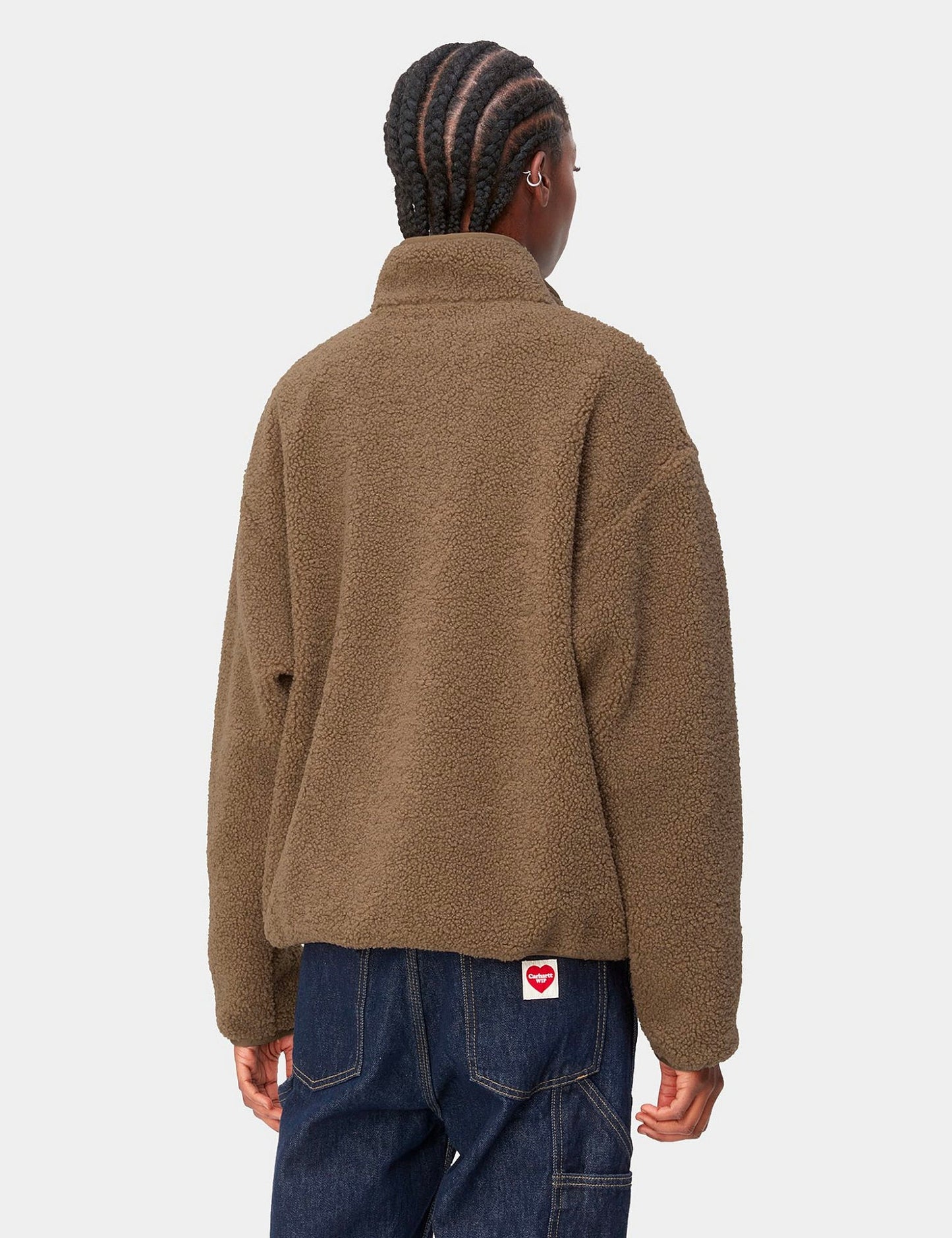 Damen Elliot High Neck Fleece-Innenjacke – Buffalo Brown