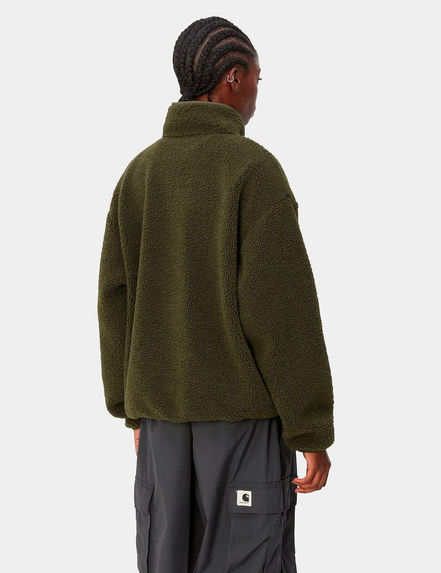 Damen Elliot Fleece-Pullover mit hohem Kragen – Zypressengrün