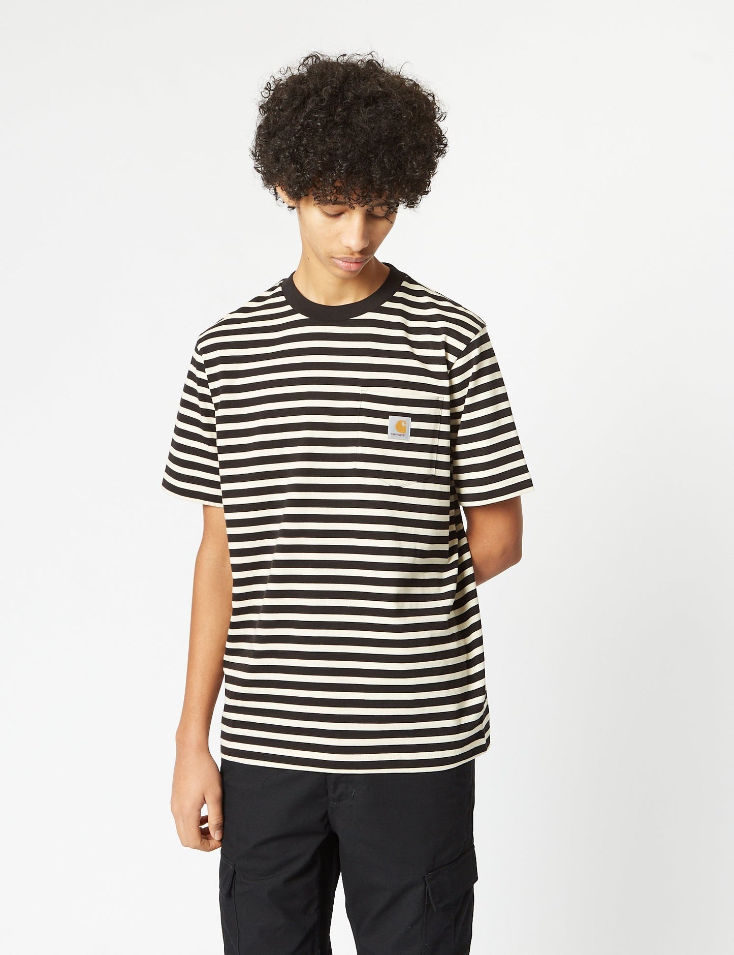 Seidler Pocket T-Shirt (Seidler Streifen) – Squid Dunkelblau/Schwarz