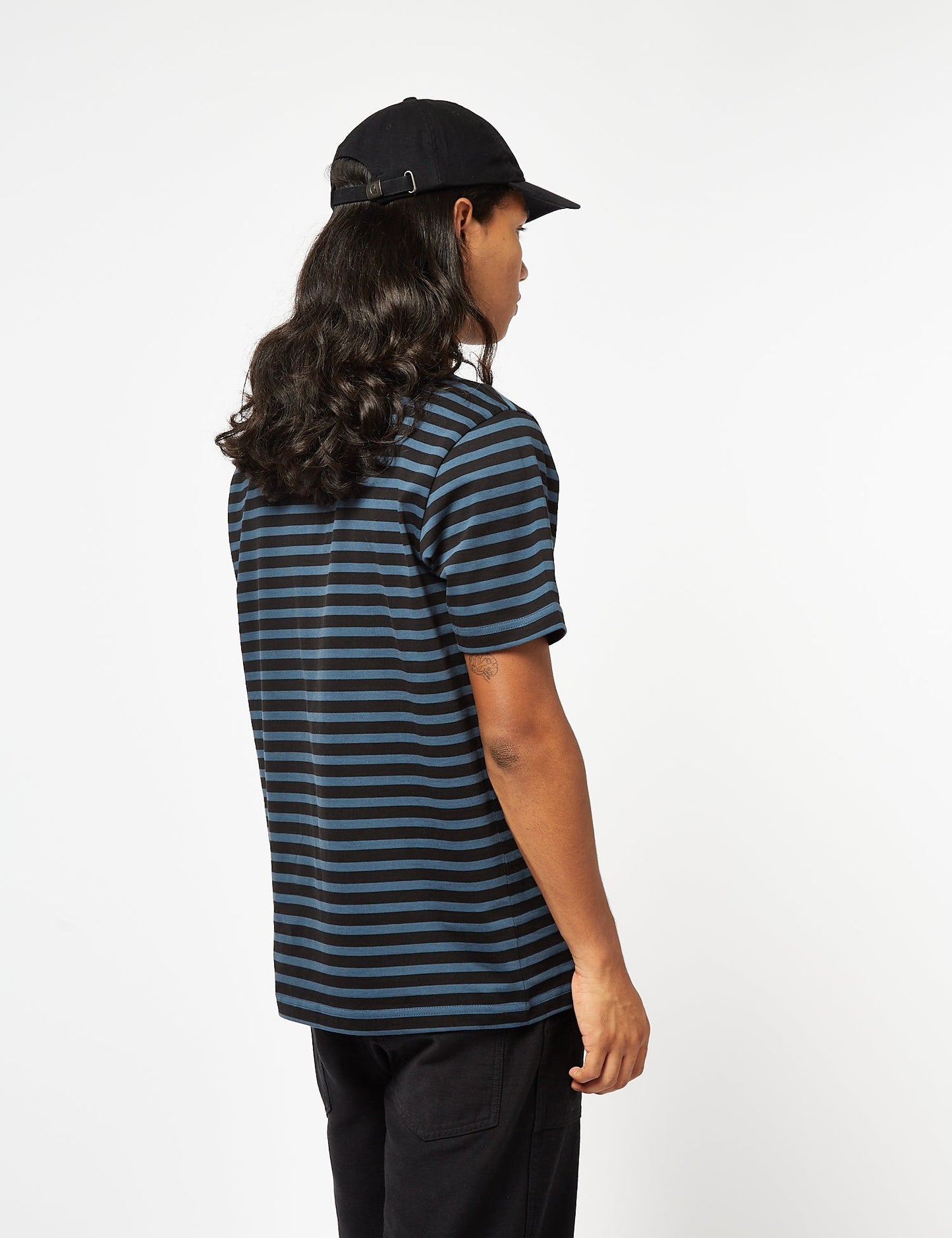 Seidler Pocket T-Shirt (Seidler Streifen) – Squid Dunkelblau/Schwarz