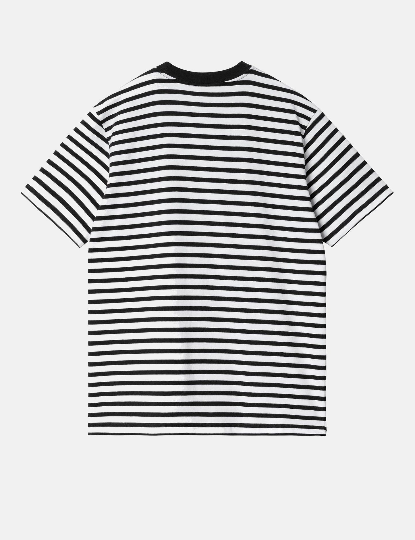 T-shirt Seidler à poche rayée - Noir/Blanc