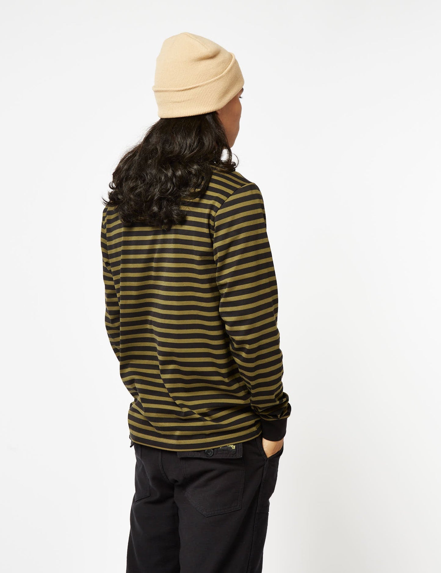 Seidler Langarm-T-Shirt mit Tasche (Seidler Stripe) – Highland Green