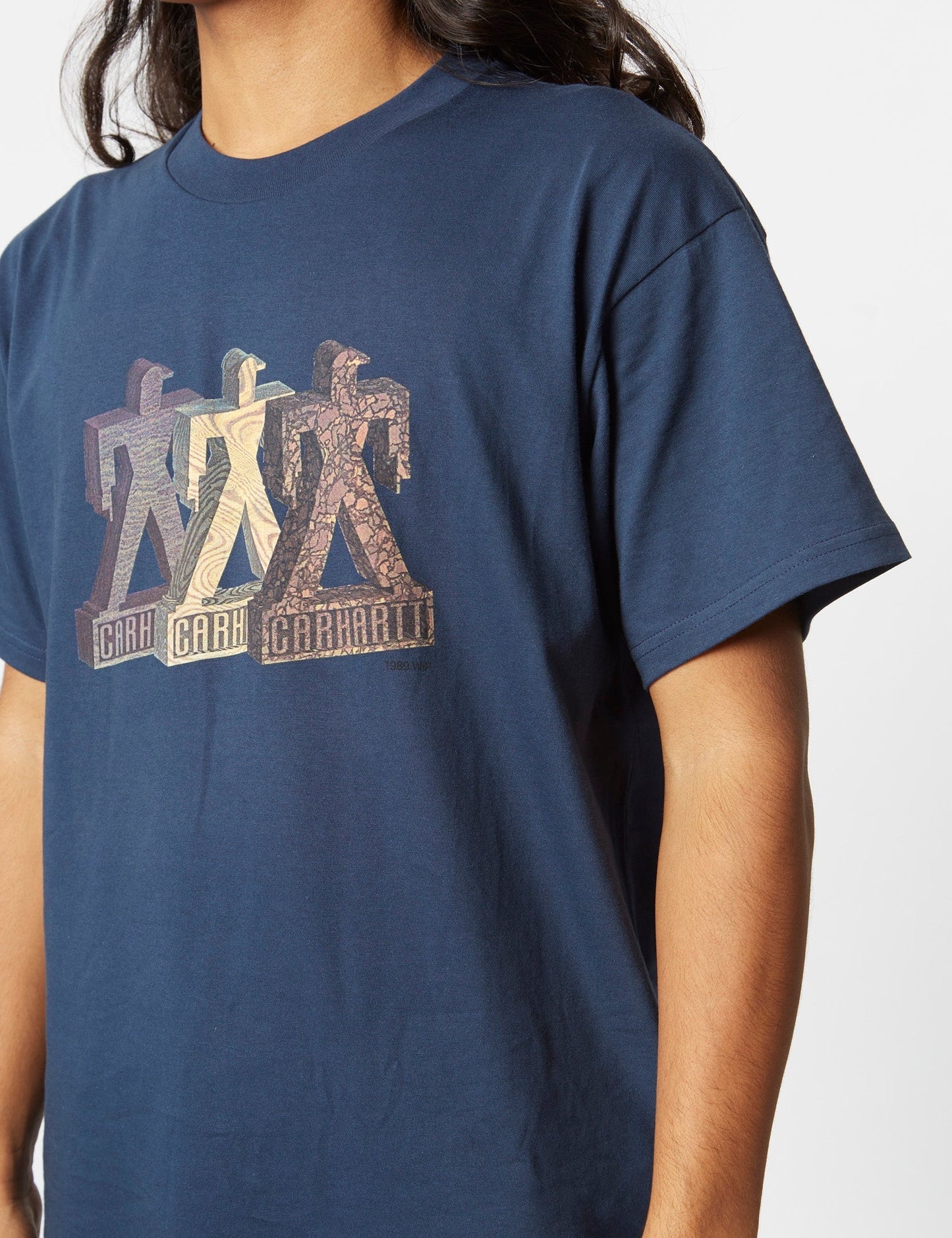 T-Shirt Built (Ample) - Bleu