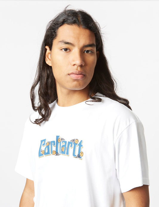 T-shirt Spin Script (ample) - Blanc