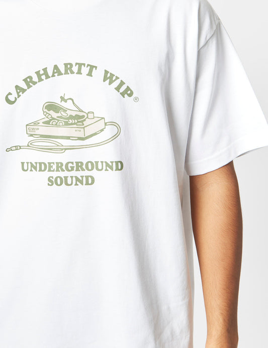 T-shirt Underground Sound (biologique) - Blanc