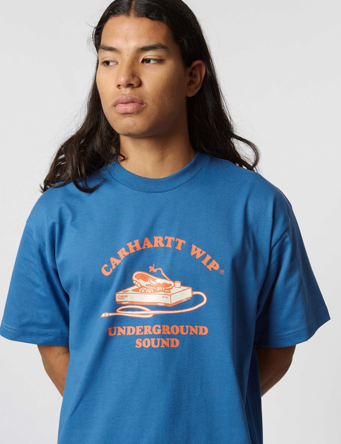 T-shirt Underground Sound (biologique) - Bleu Liberty