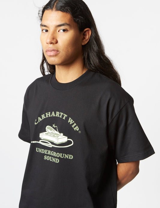 T-shirt Underground Sound (biologique) - Noir
