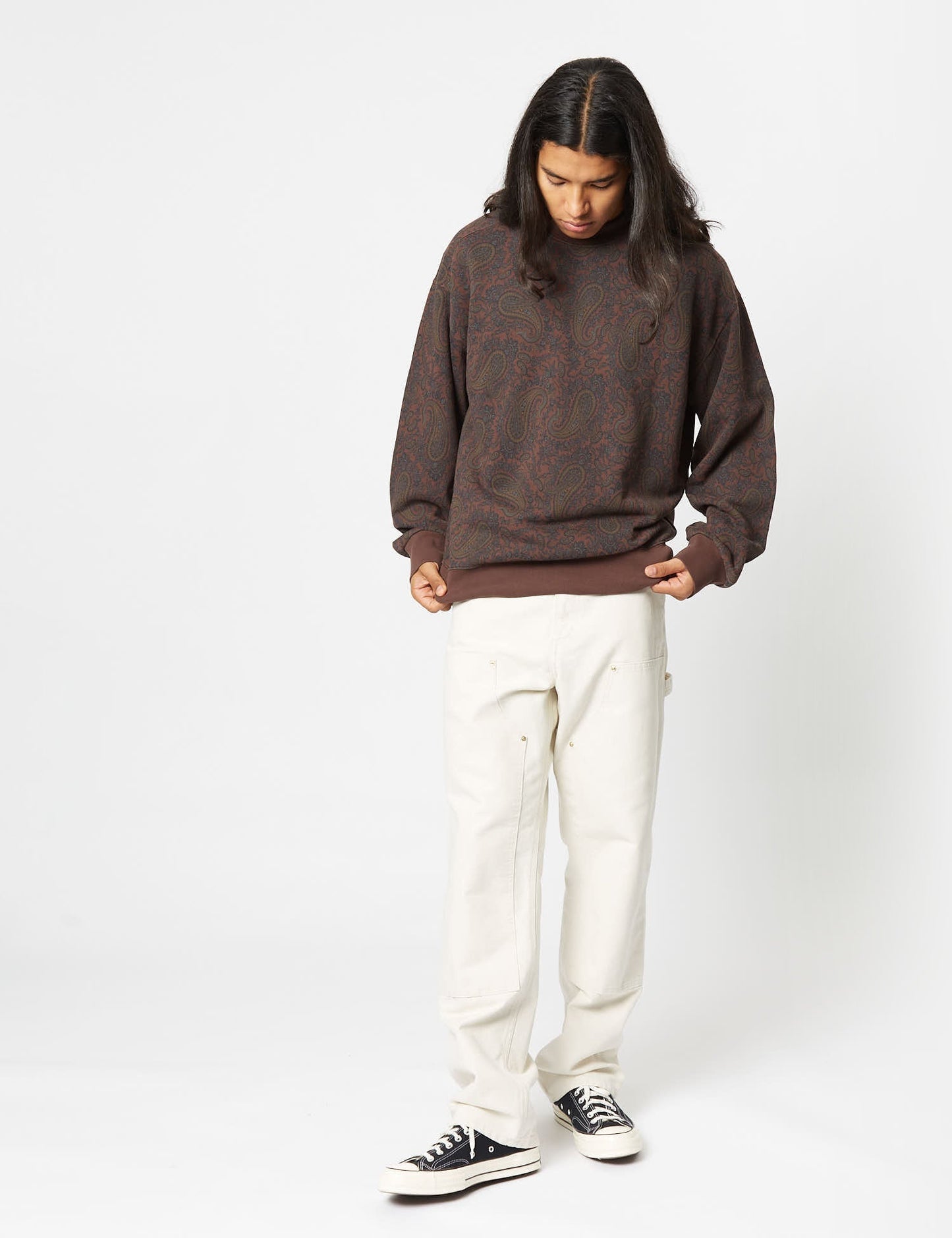 Sweat-shirt Paisley (Imprimé Paisley) - Marron Buckeye