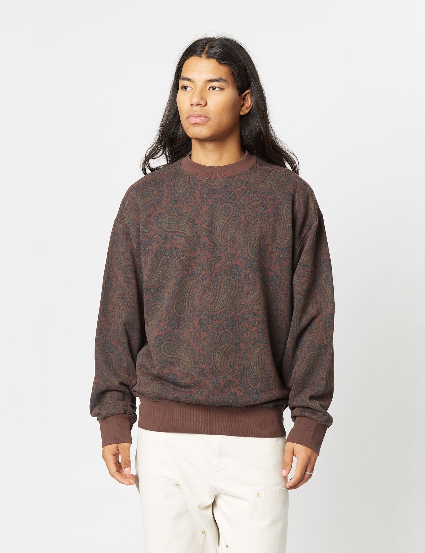 Sweat-shirt Paisley (Imprimé Paisley) - Marron Buckeye