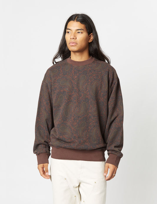 Sweat-shirt Paisley (Imprimé Paisley) - Marron Buckeye