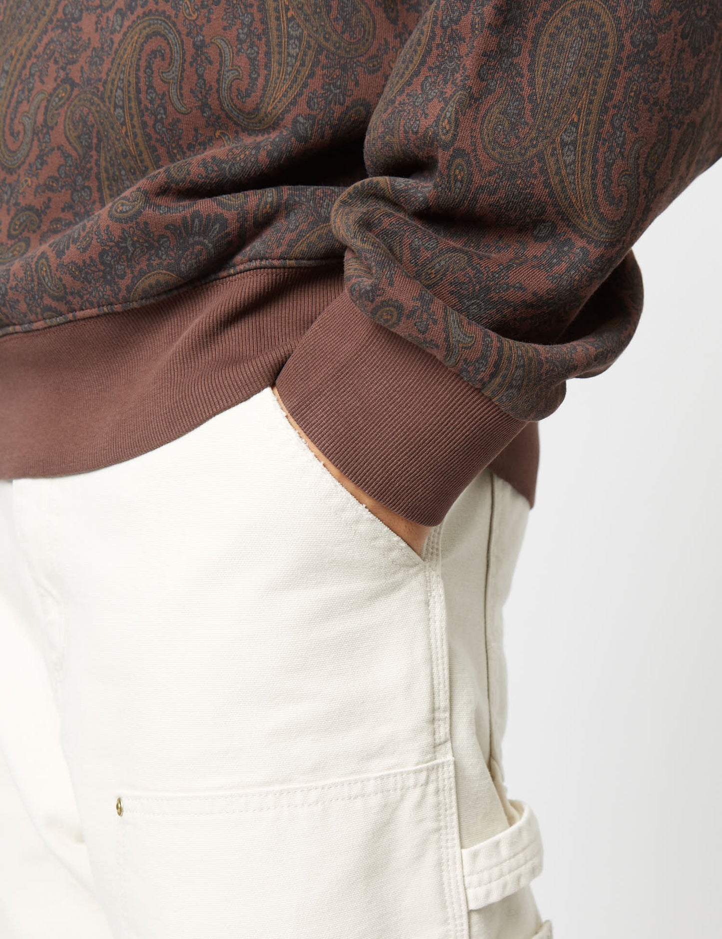 Sweat-shirt Paisley (Imprimé Paisley) - Marron Buckeye