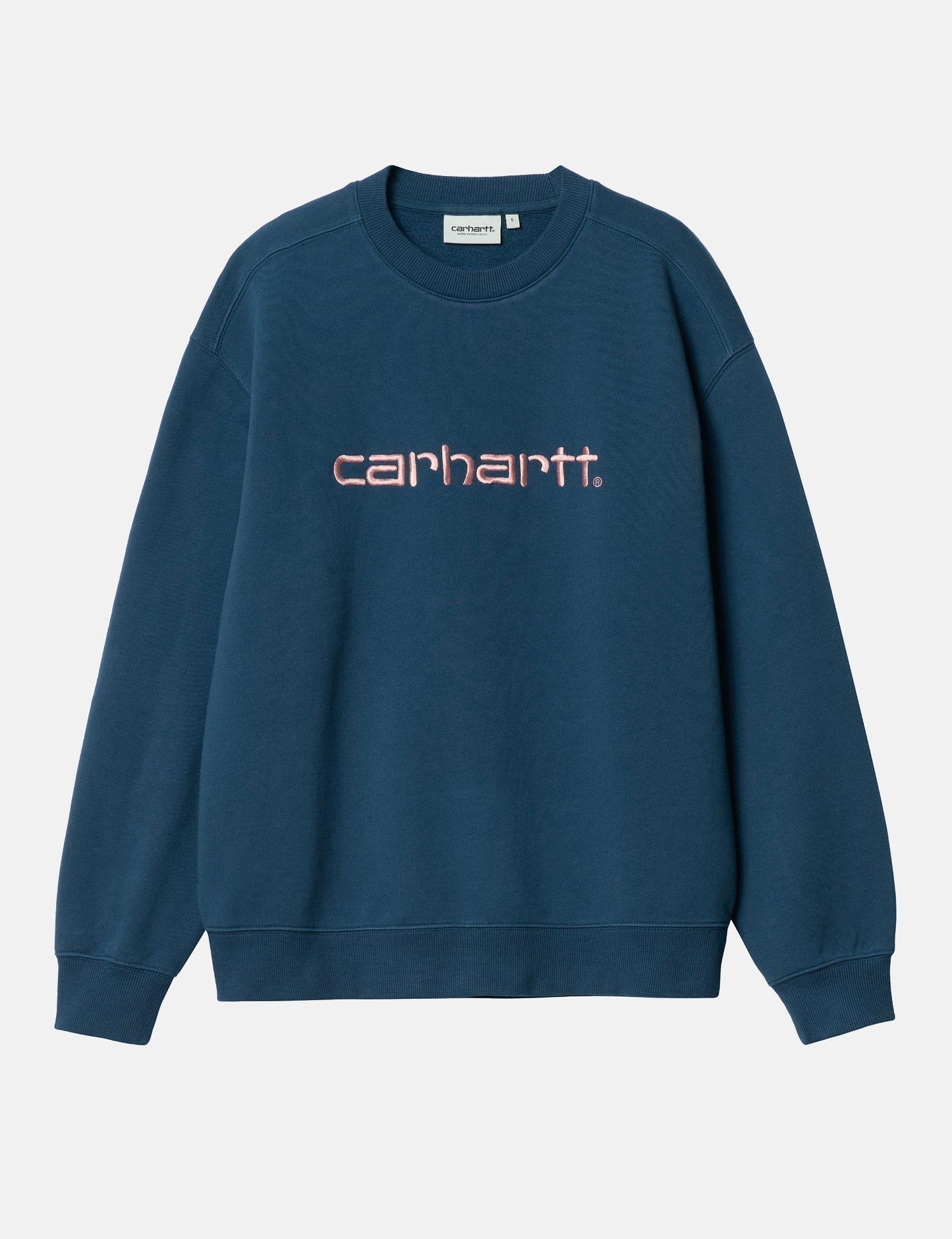 Damen-Sweatshirt – Tintenblau/Glasklarrosa