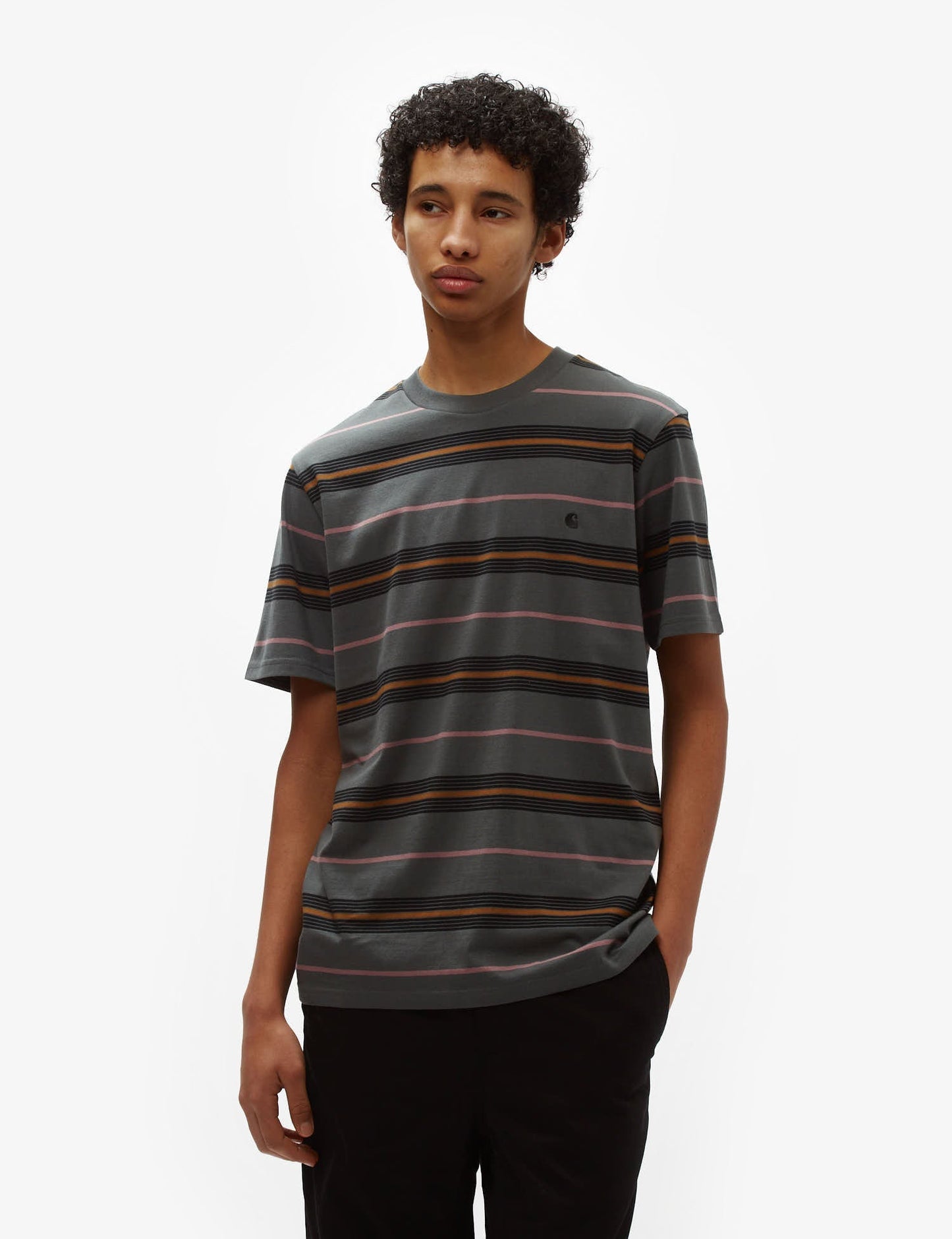 Haynes Gestreiftes T-Shirt - Schwarz