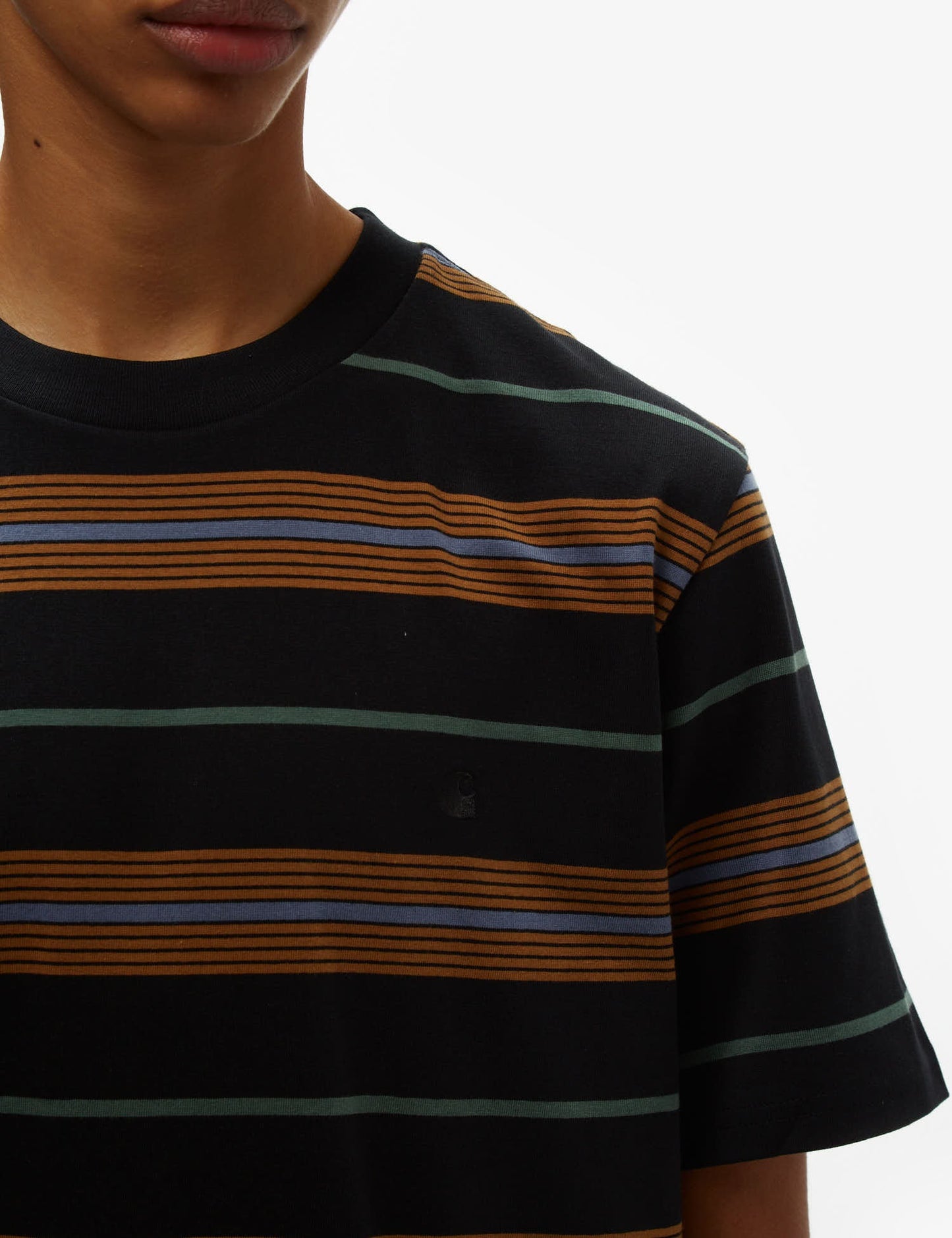 Haynes Gestreiftes T-Shirt - Schwarz