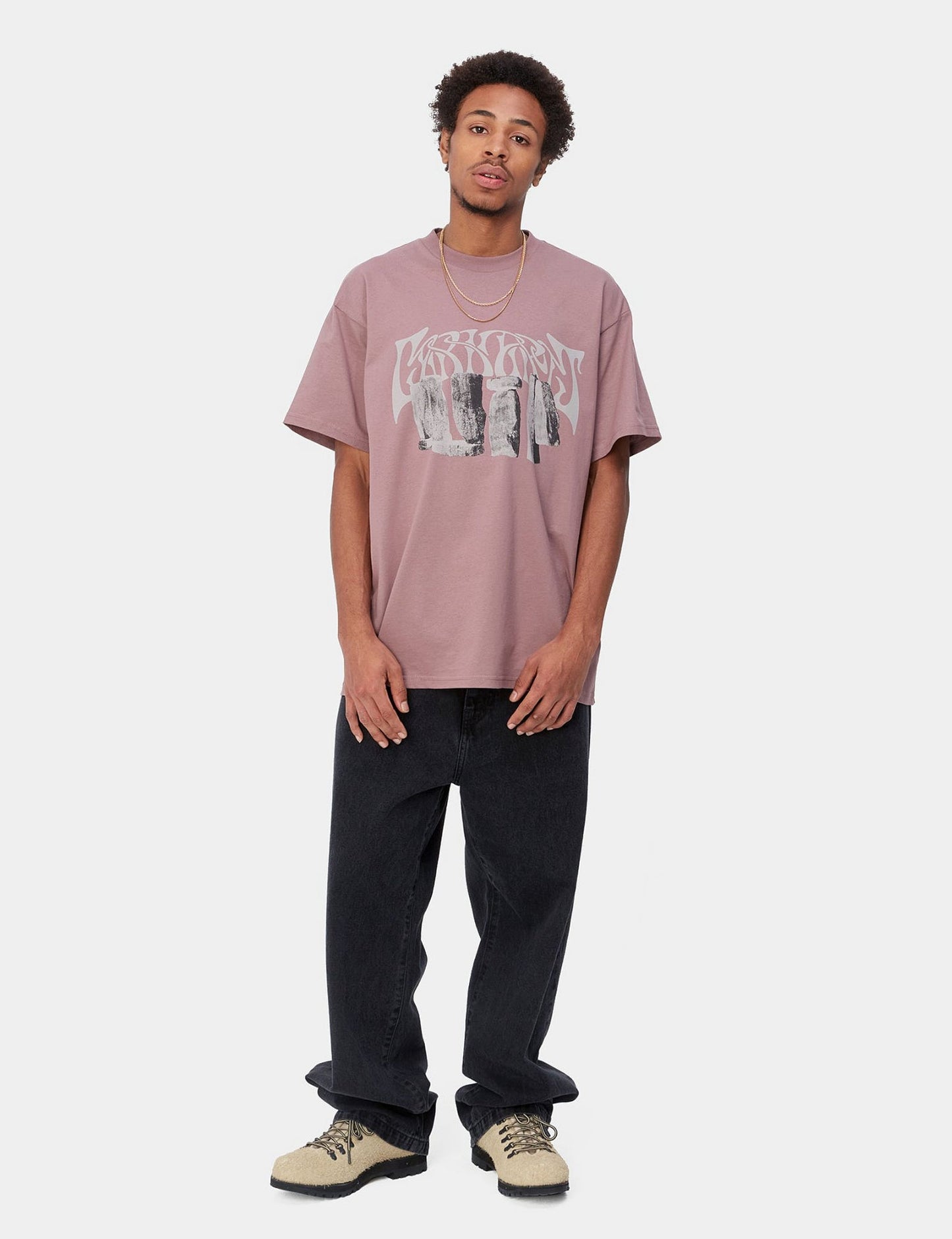 Pagan T-Shirt (Bio) - Daphne Pink/Beige