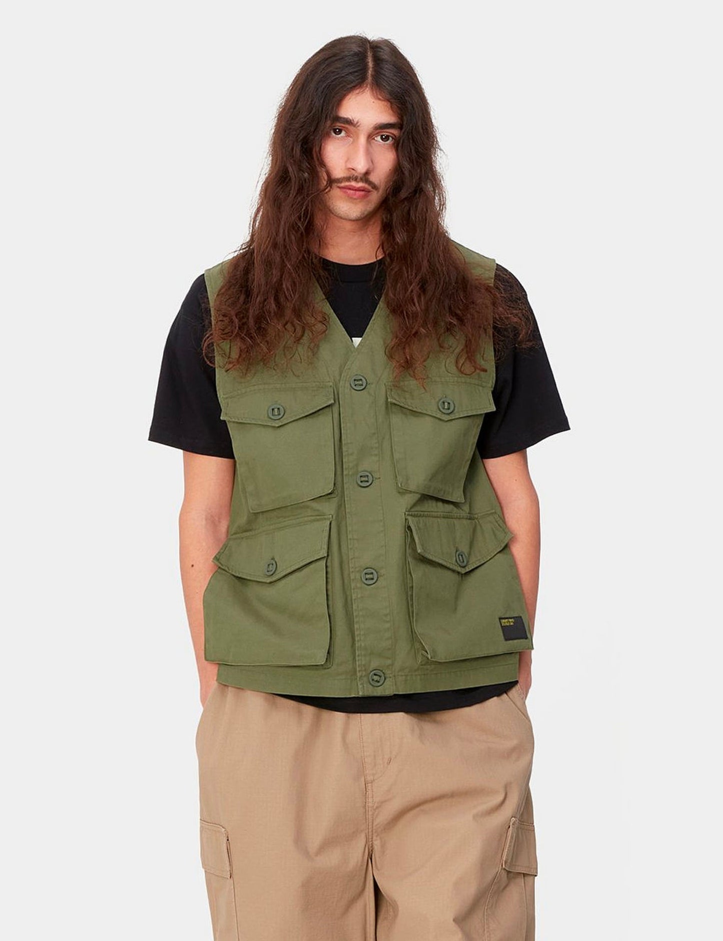 Gilet Unity - Dundee Green, délavé aux enzymes, épais