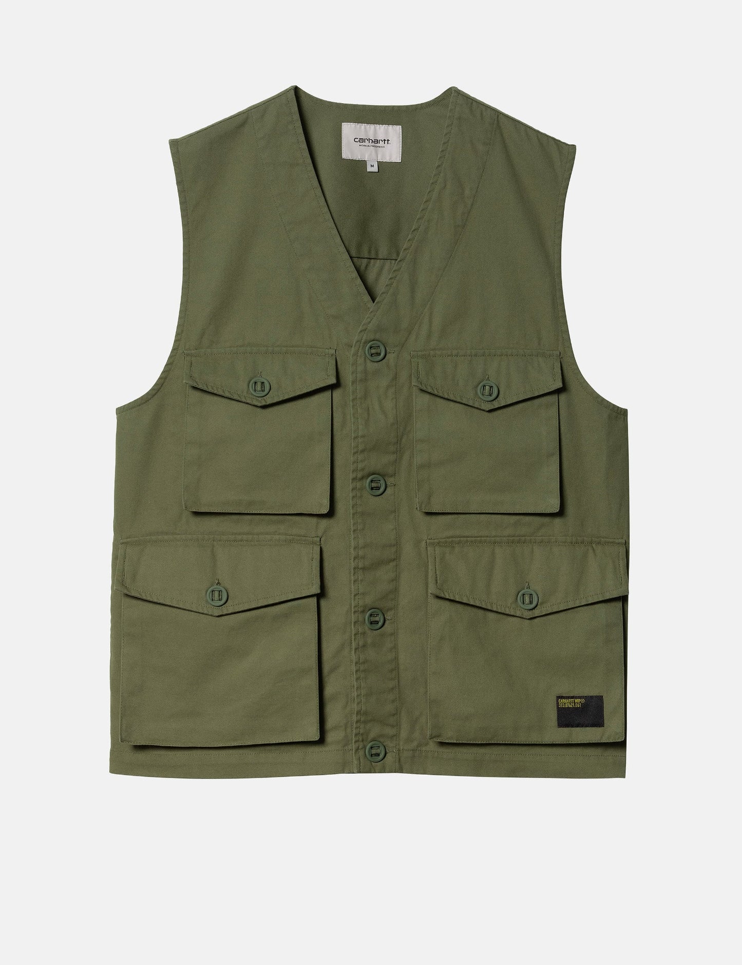 Gilet Unity - Dundee Green, délavé aux enzymes, épais