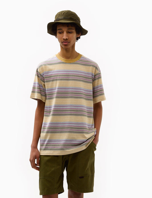 Coby Stripe T-Shirt (Loose) – Bourbon Brown