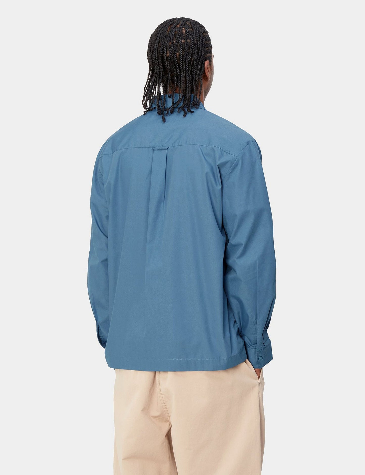Chemise artisanale à manches longues - Bleu Sorrente