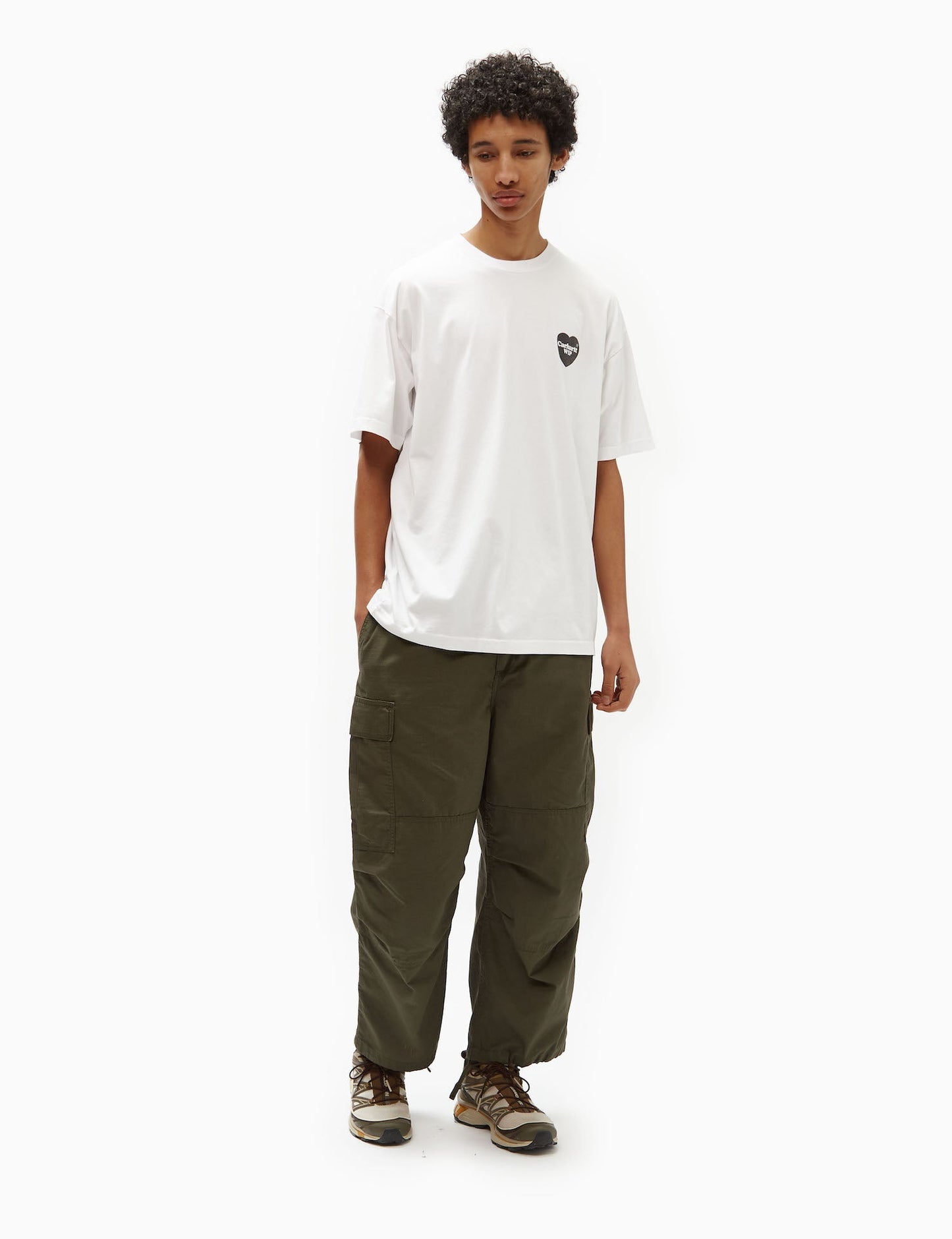 T-Shirt mit Herz-Bandana-Print (leger geschnitten) – Weiß