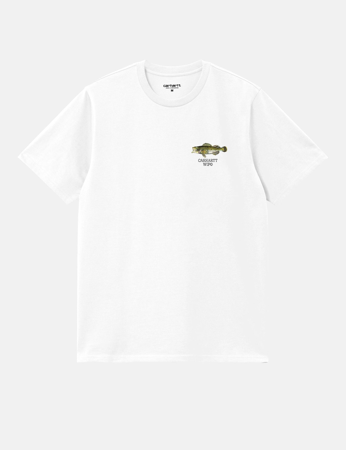Fisch-T-Shirt (locker sitzend) - Weiß