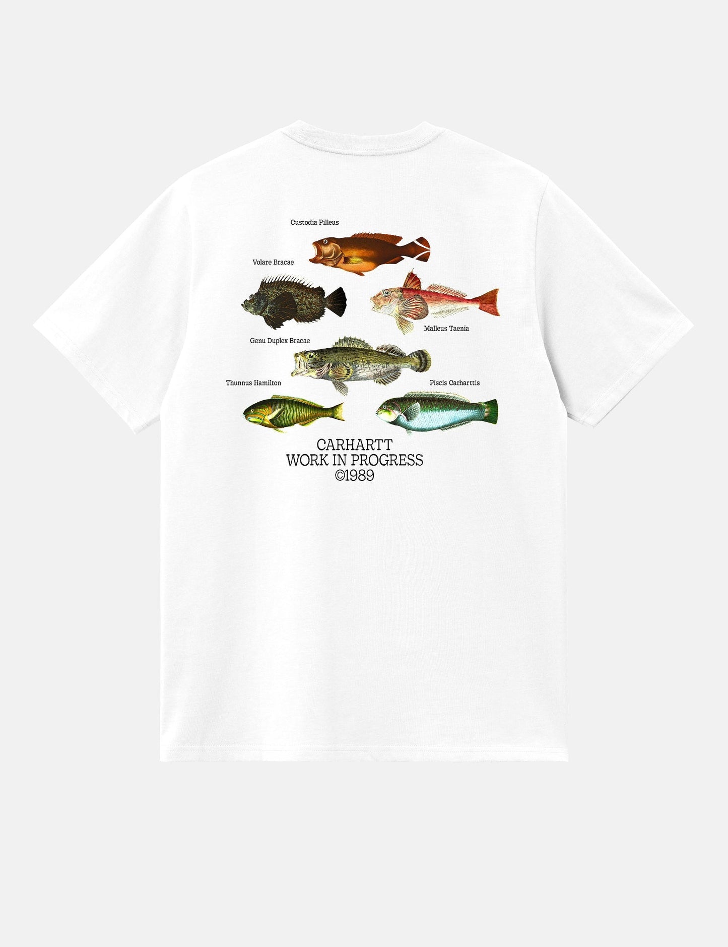 Fisch-T-Shirt (locker sitzend) - Weiß