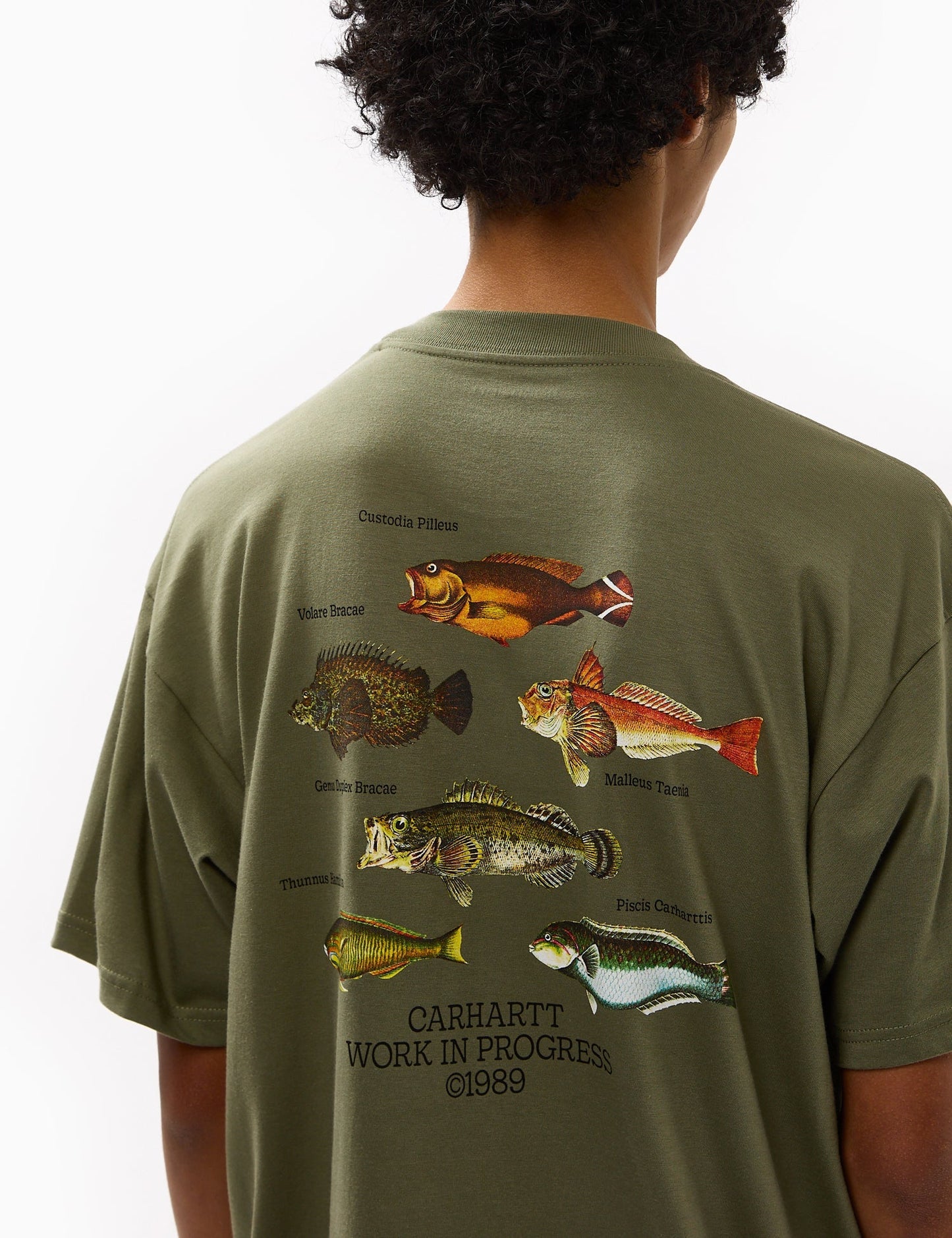 Fisch-T-Shirt (locker sitzend) – Acapulcoblau