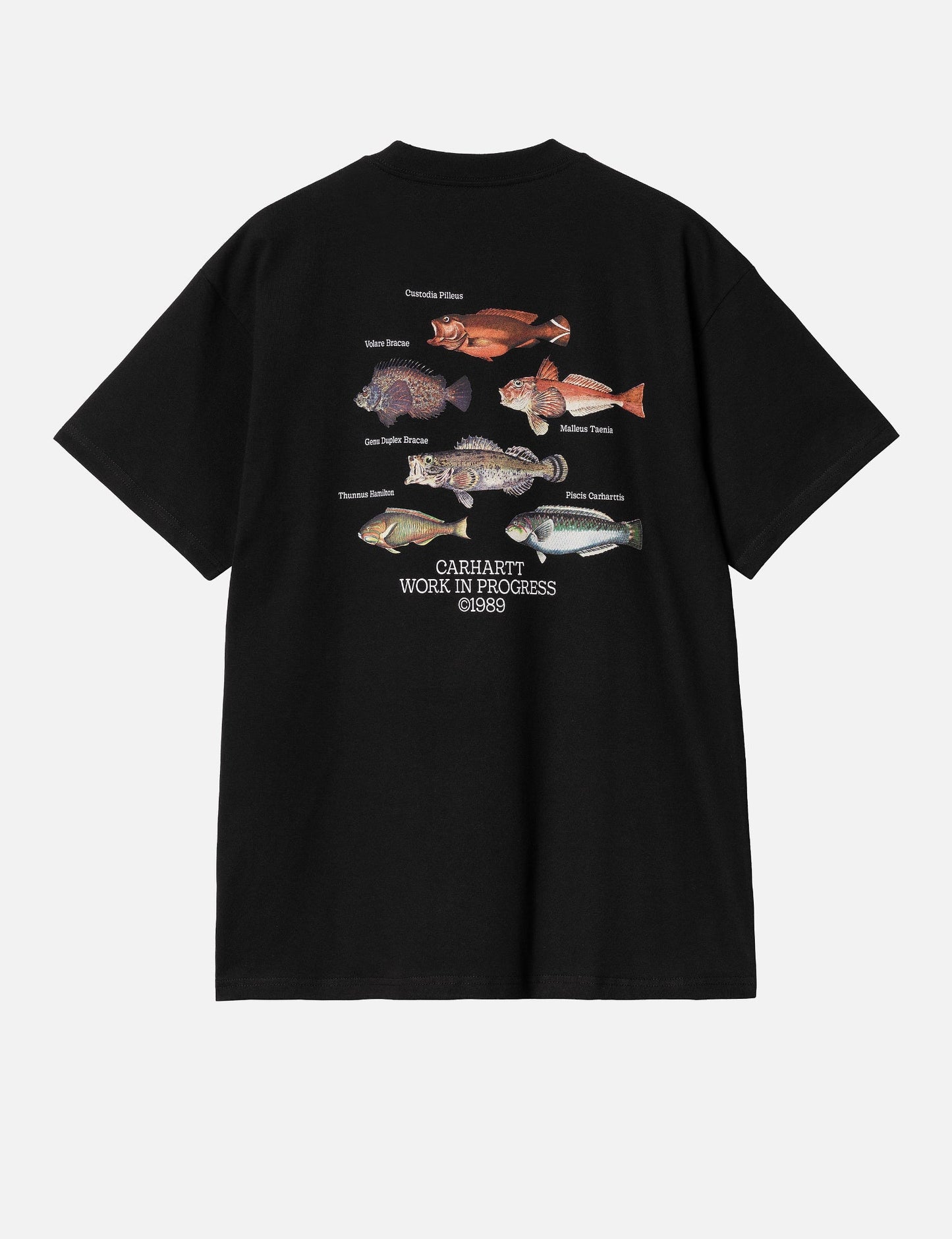 Fisch-T-Shirt (locker sitzend) – Acapulcoblau