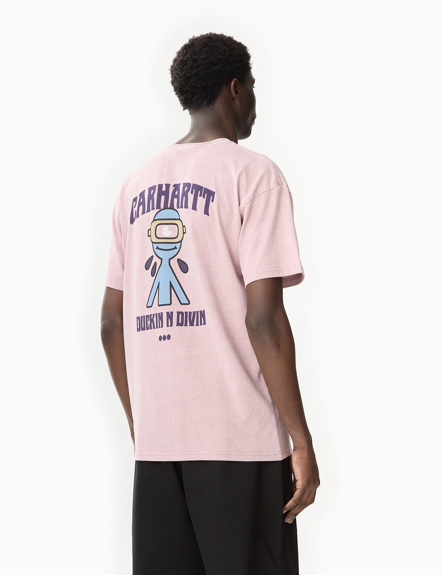 Duckin' T-Shirt (Loose) - Weiß Garment Dyed