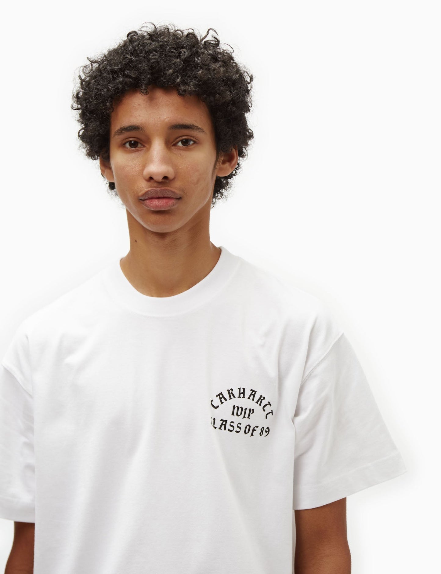 T-Shirt „Klasse von 89“ (locker geschnitten) – Weiß/Schwarz
