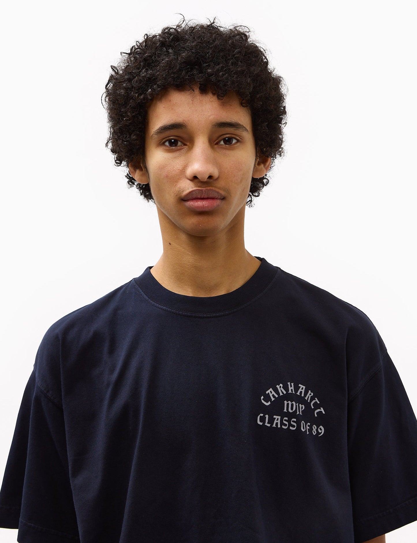 T-Shirt S/S Klasse von 89 (locker geschnitten) – Dunkelblau/Weiß