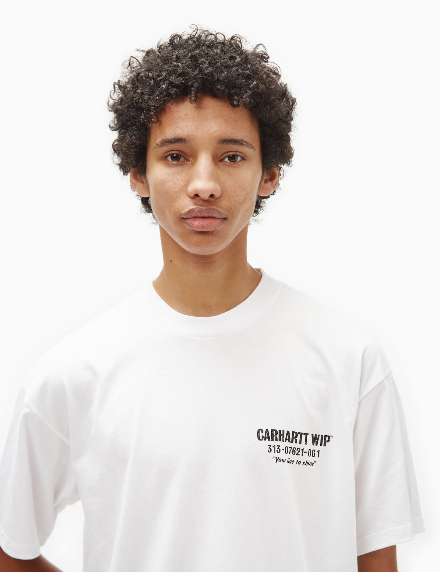 T-shirt Less Troubles (ample) - Blanc/Noir