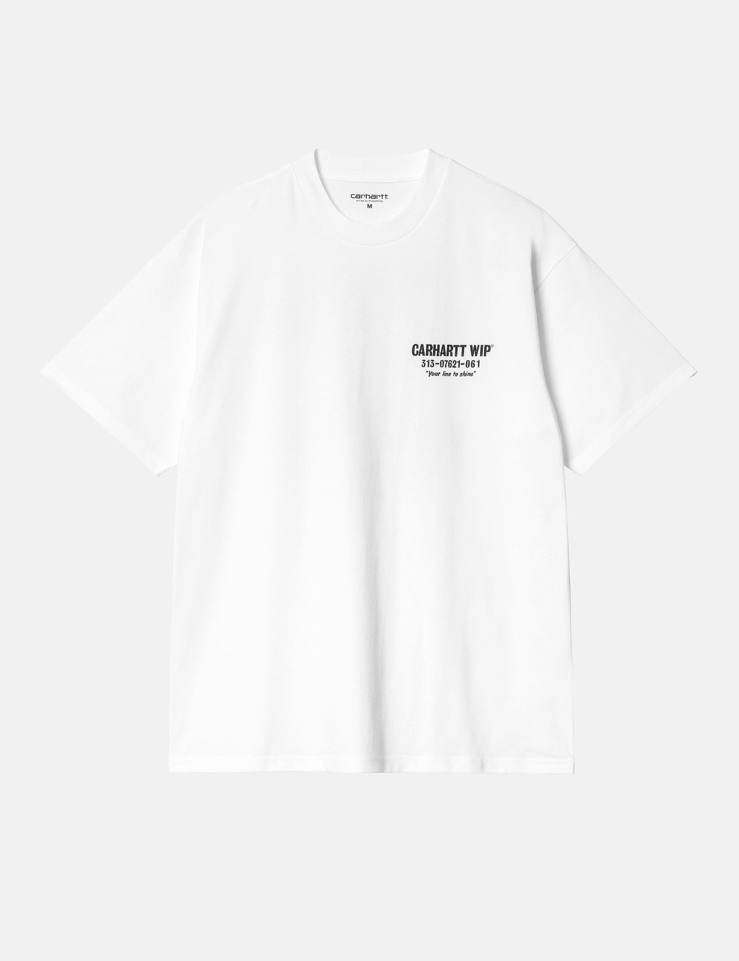 T-shirt Less Troubles (ample) - Blanc/Noir