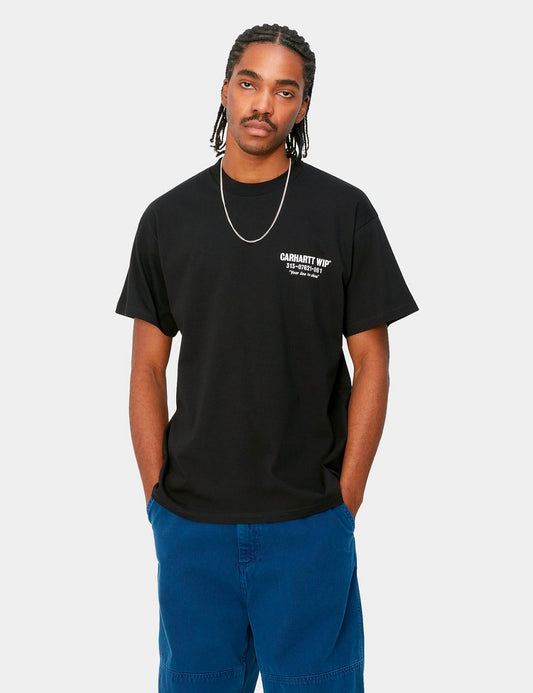 T-shirt Less Troubles (ample) - Noir/Blanc