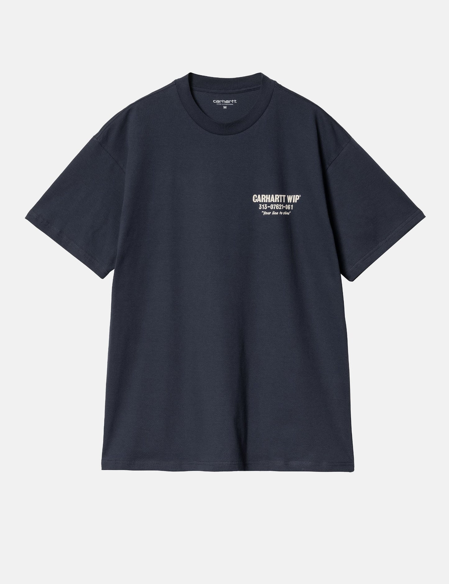 T-shirt Less Troubles (ample) - Bleu/Cire