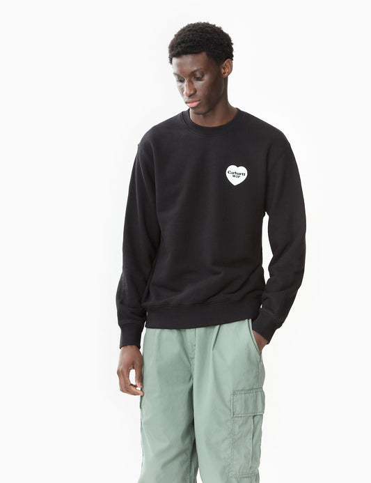 Sweat-shirt Bandana Cœur (ample) - Noir