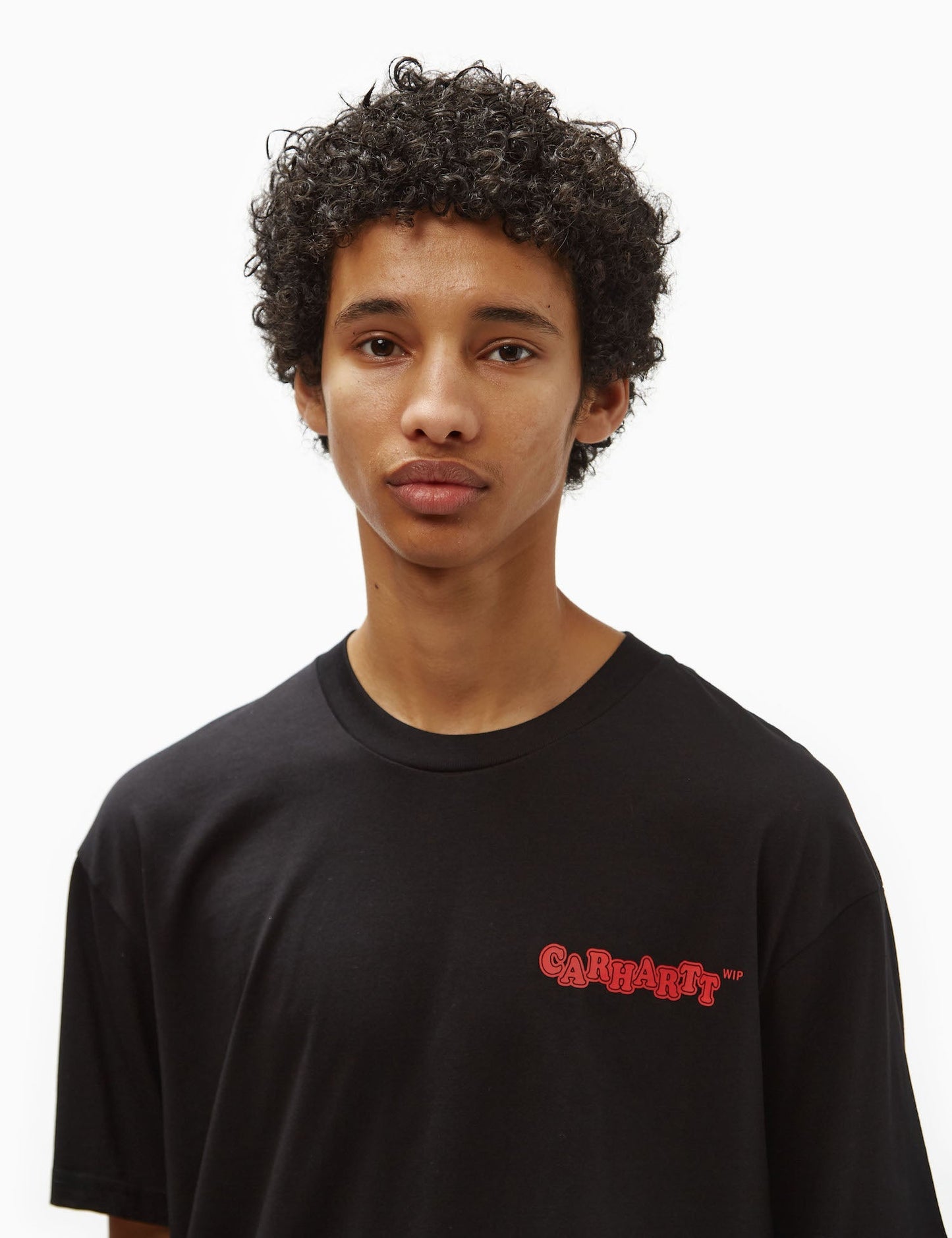 T-Shirt Fast Food (locker geschnitten) – Schwarz/Rot