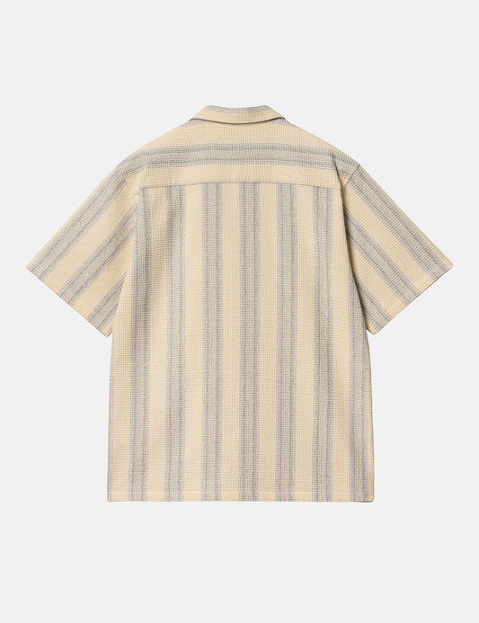 Chemise Dodson Rayée Manches Courtes - Naturel