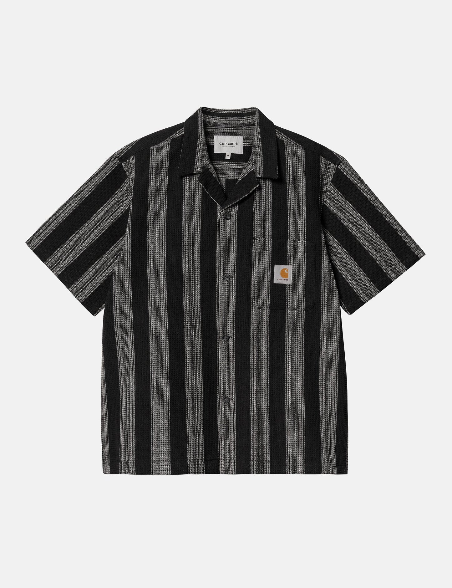 Chemise Dodson à rayures et manches courtes - Noire
