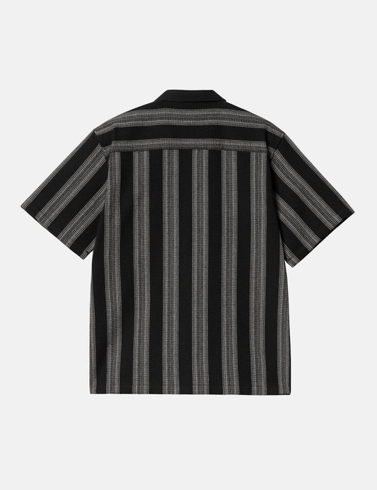 Chemise Dodson à rayures et manches courtes - Noire