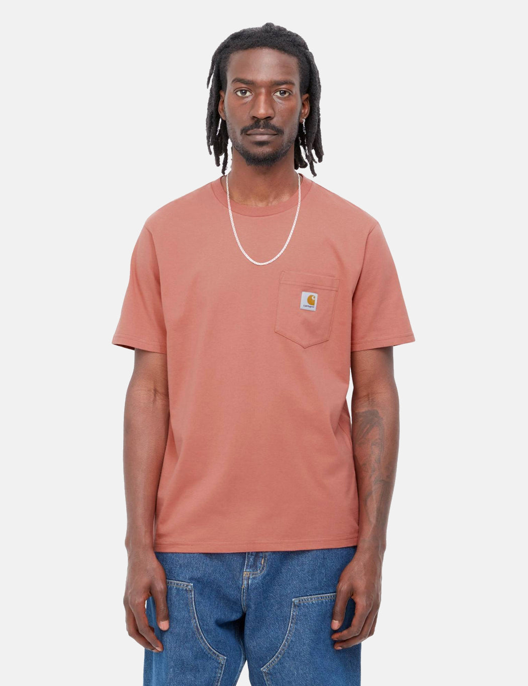 Taschen-T-Shirt – Gletscherblau