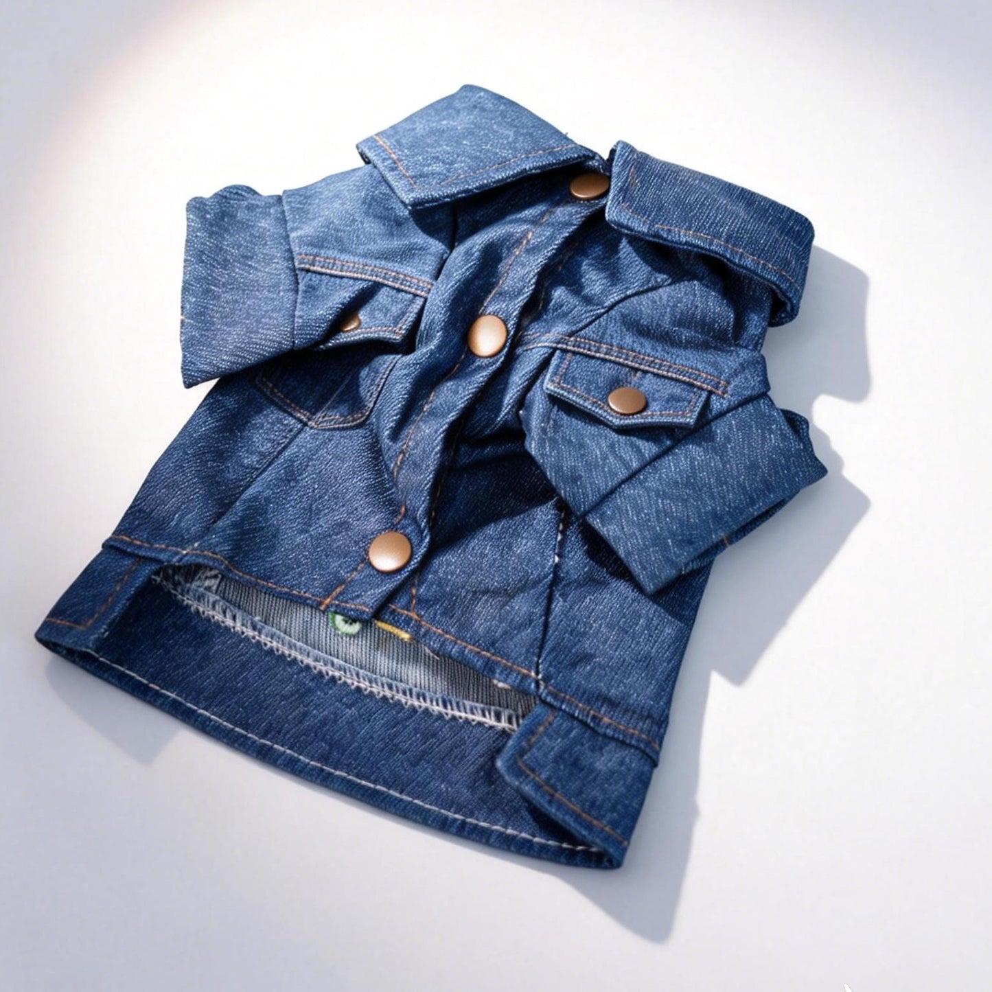 Veste en jean personnalisée brodée avec nom pour l'anniversaire de votre animal | inCloth68