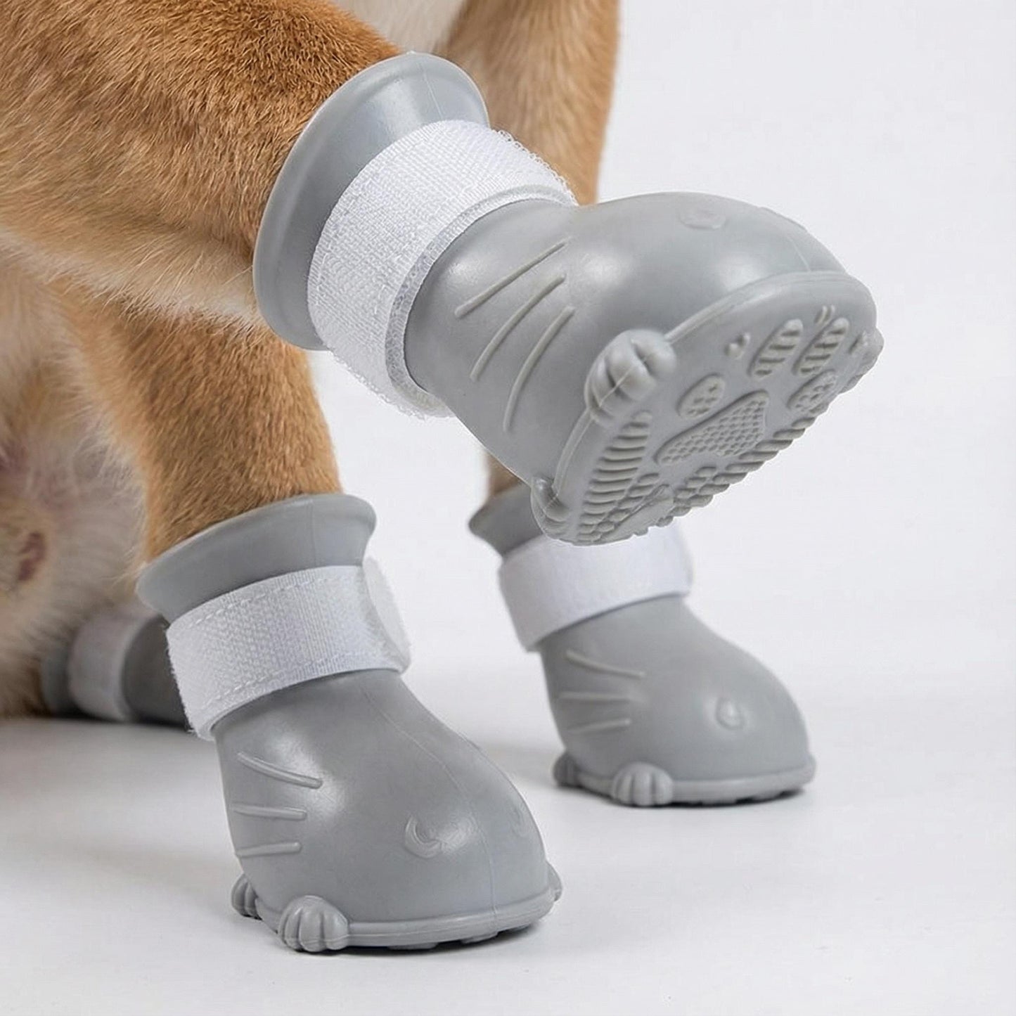 Bottes imperméables en caoutchouc pour chien avec semelle antidérapante | inAccs19