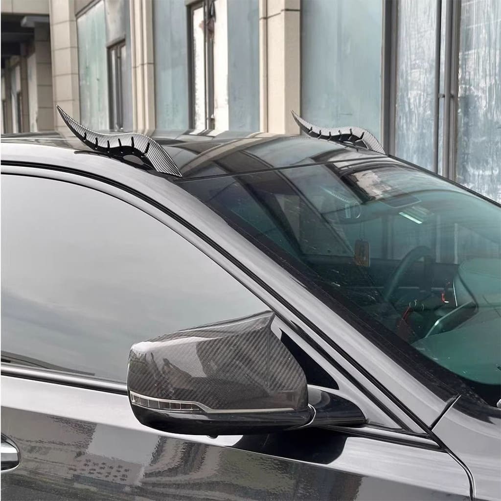 2 Stück Drachenhorn Auto Dach Dekoration