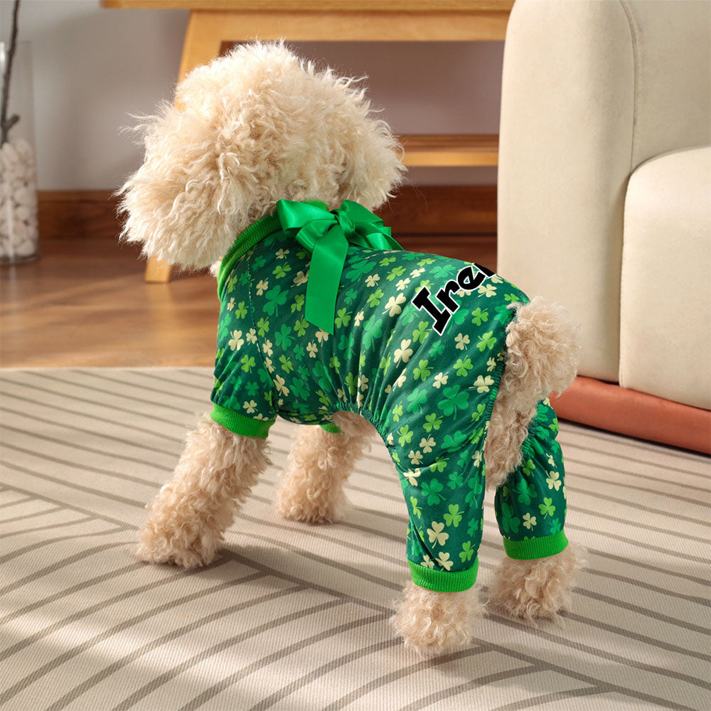 Personalized Pet Lucky St. Patrick's Day Jumpsuit | inCloth07