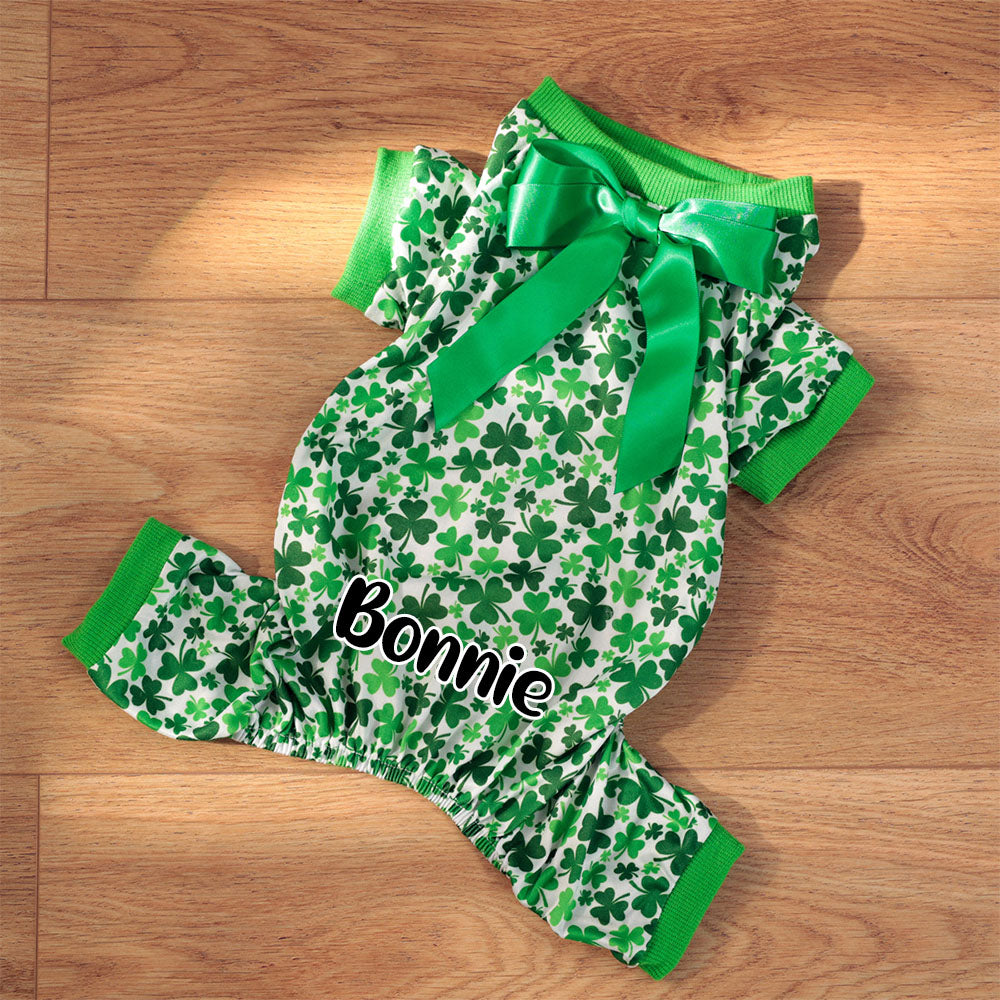 Personalized Pet Lucky St. Patrick's Day Jumpsuit | inCloth07
