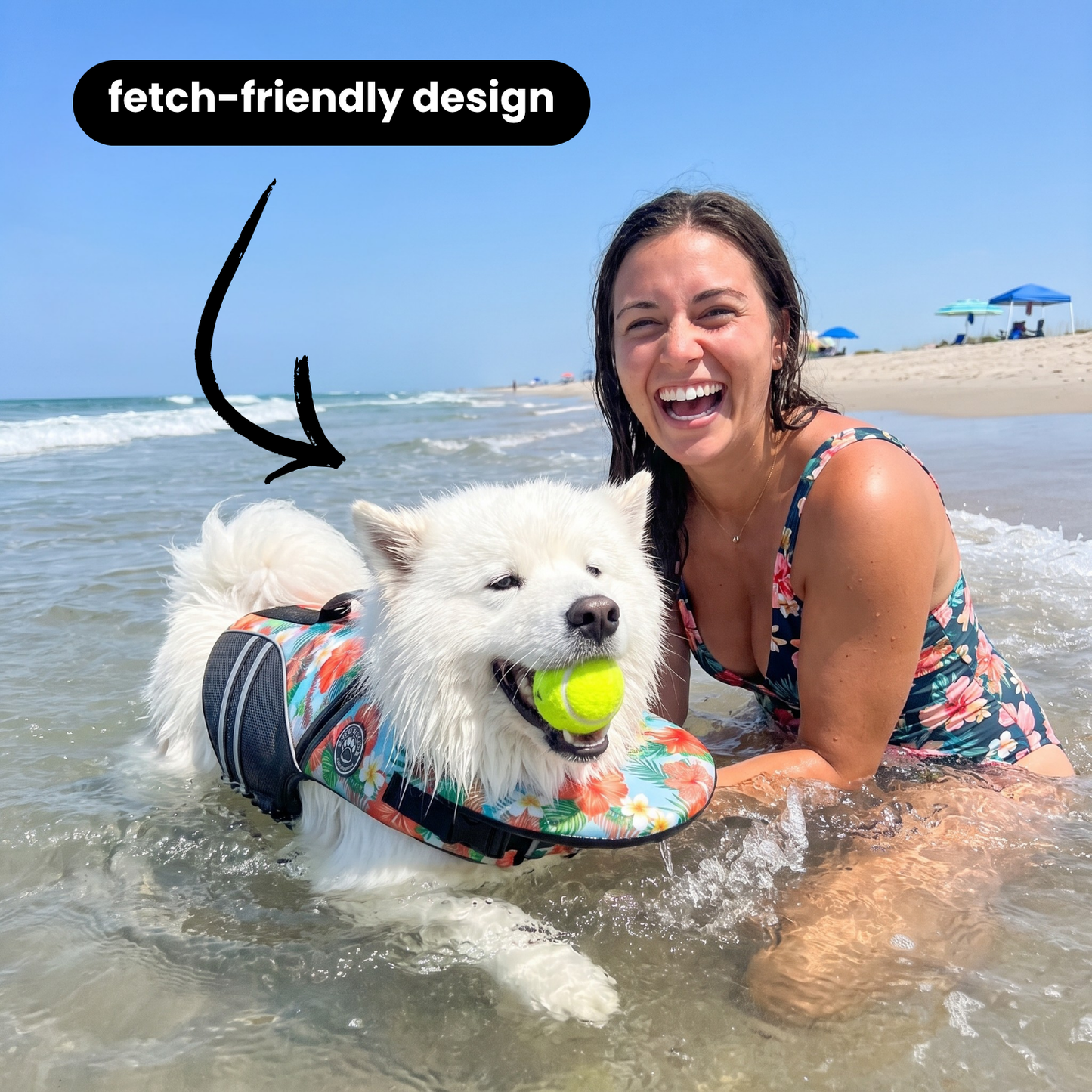 Gilet de sauvetage pour chien avec appui-tête intégré Floatyy