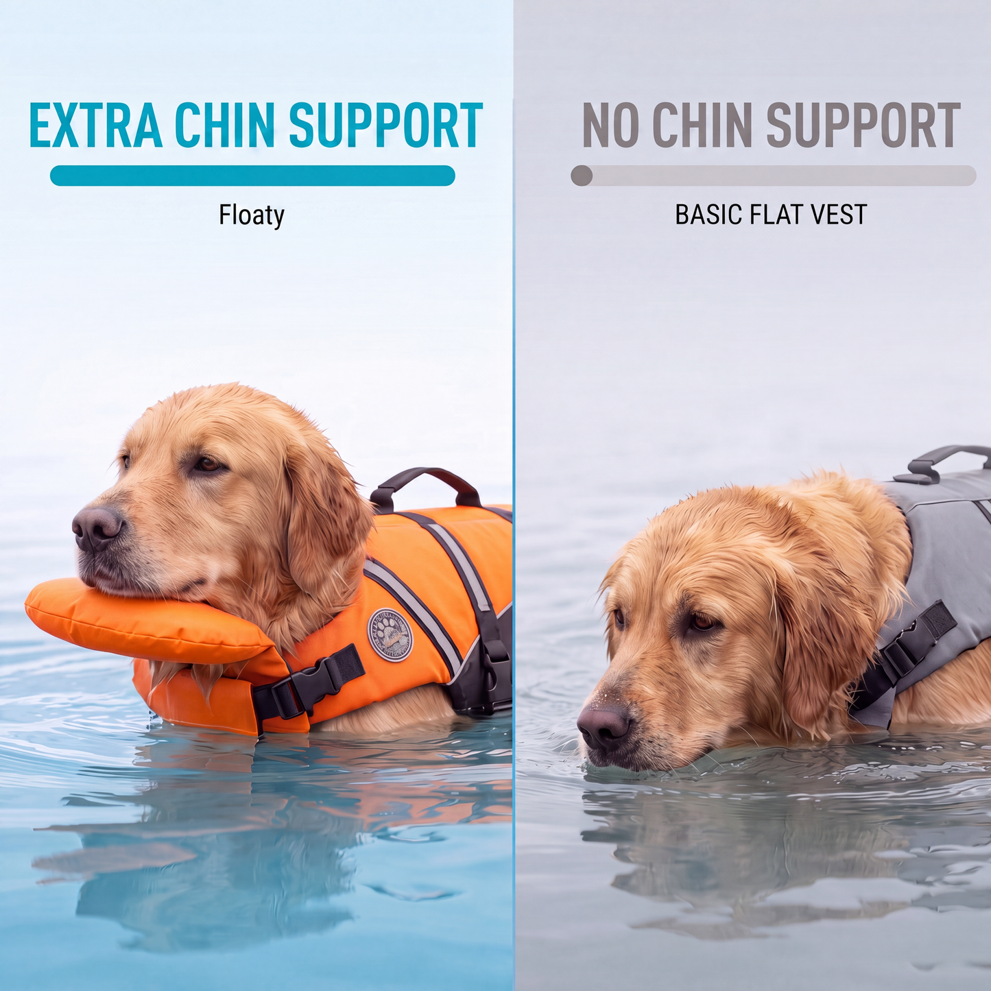 Gilet de sauvetage pour chien avec appui-tête intégré Floatyy